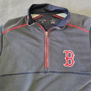 Antigua Mens Red‎ Sox Baseball 1/4 Zip Pullover Jacket Size M